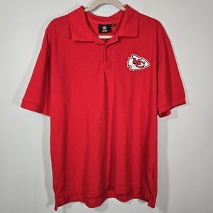 NFL Team Apparel Kansas City Chiefs Red Polo Shirt Men’s XL‎
